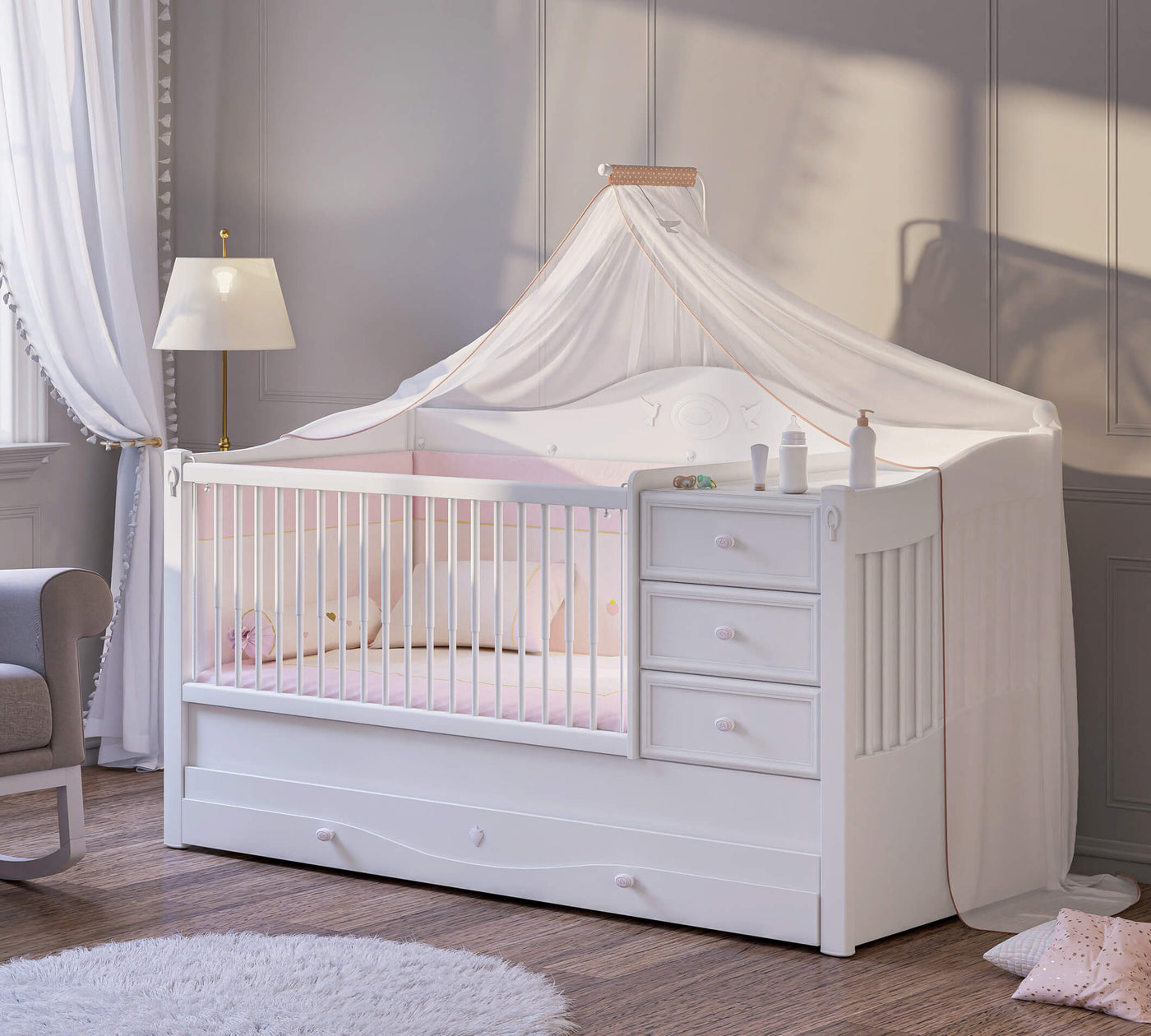 Rustic White Baby Moustiquaire