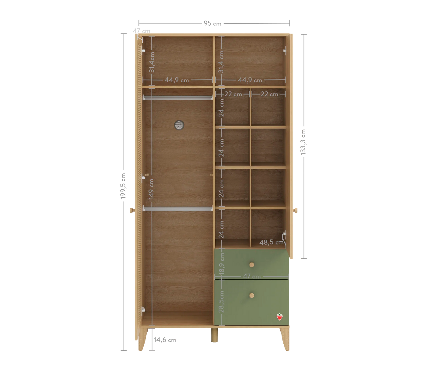 Armoire 2 Portes Loof Baby