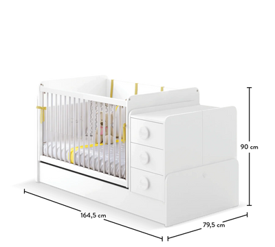 Lit évolutif Baby Cotton Swinging 70*115cm / 70*160cm