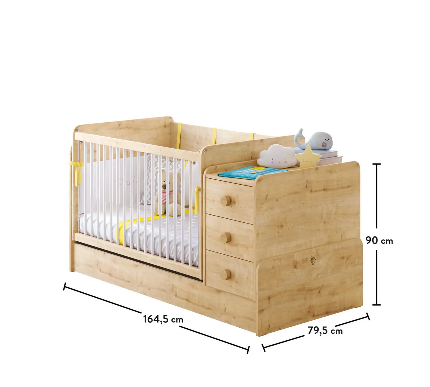 Lit évolutif Baby Mocha Swinging 70*115cm / 70*160cm