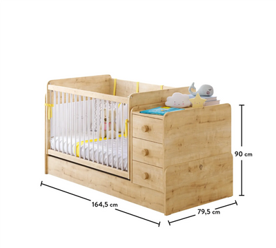 Lit évolutif Baby Mocha Swinging 70*115cm / 70*160cm