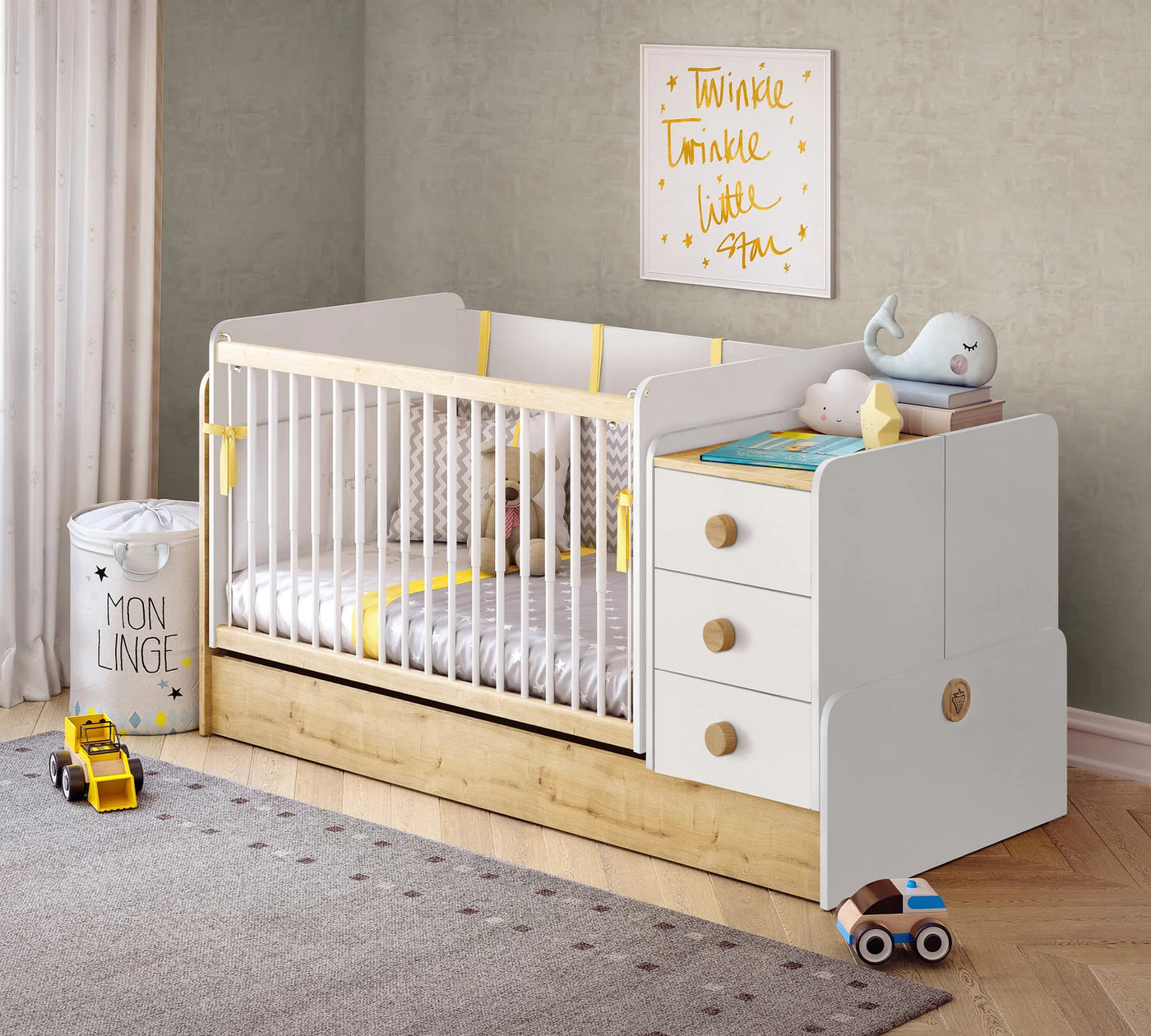 Lit évolutif Baby Natura Swinging 70*115cm / 70*160cm