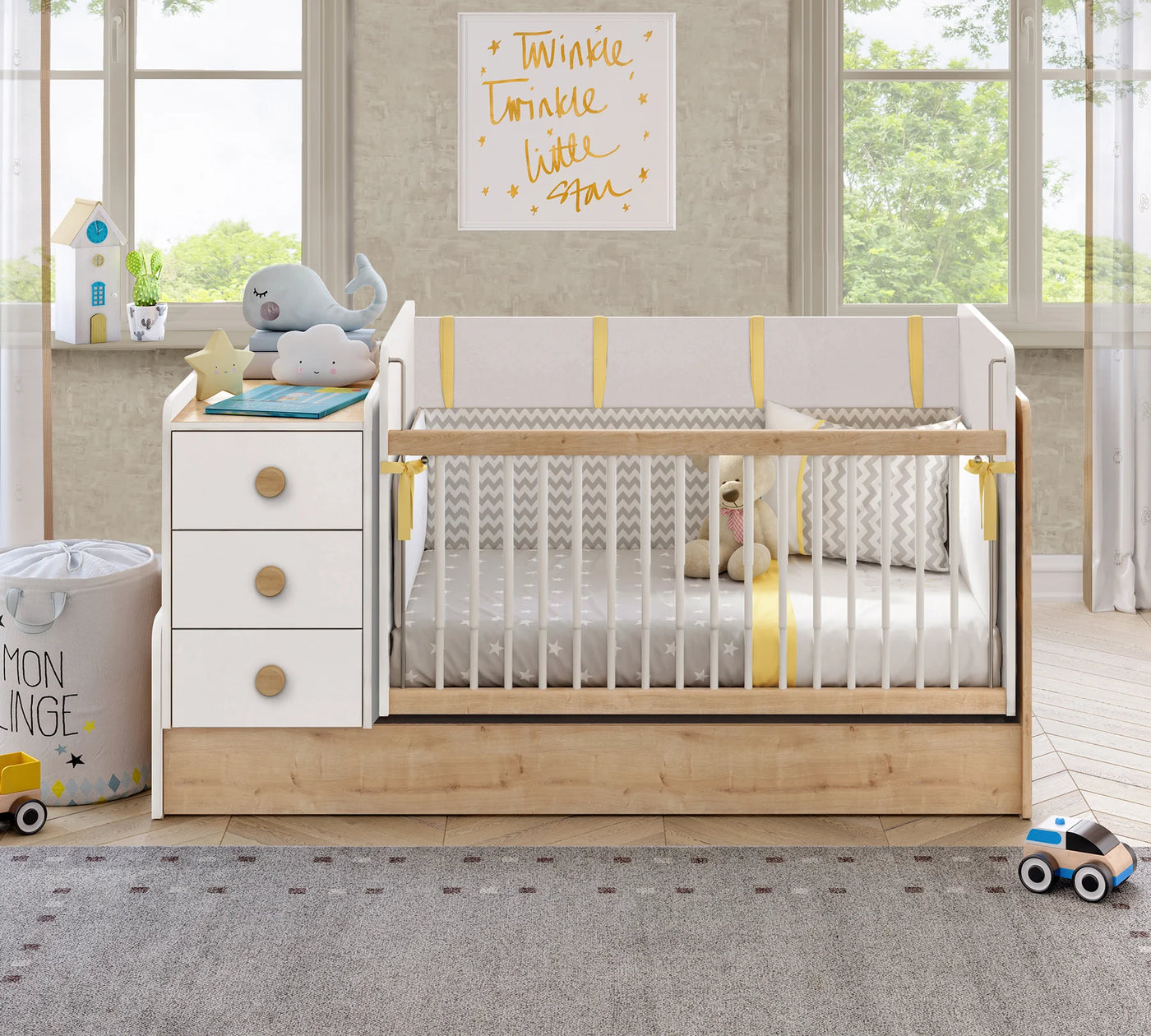 Lit évolutif Baby Natura Swinging 70*115cm / 70*160cm