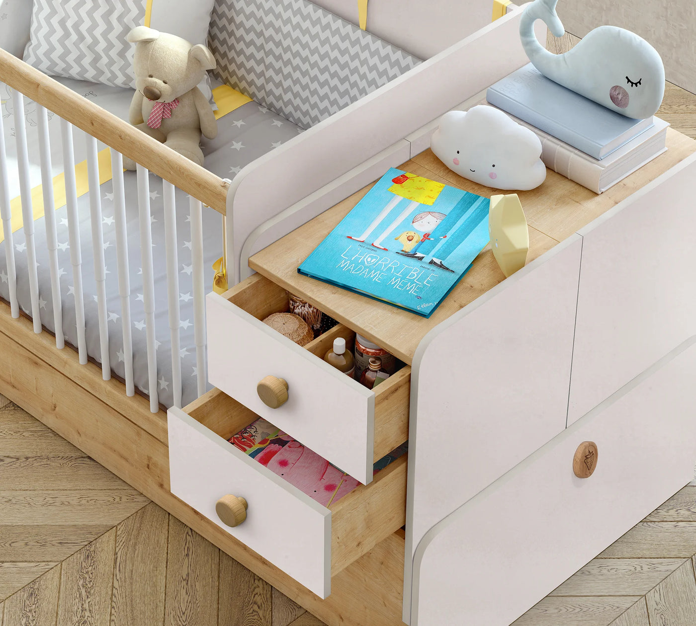 Lit évolutif Baby Natura Swinging 70*115cm / 70*160cm