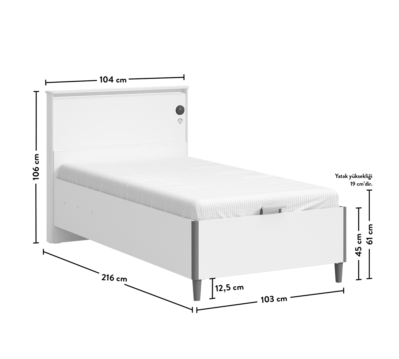 White Bazalı Karyola