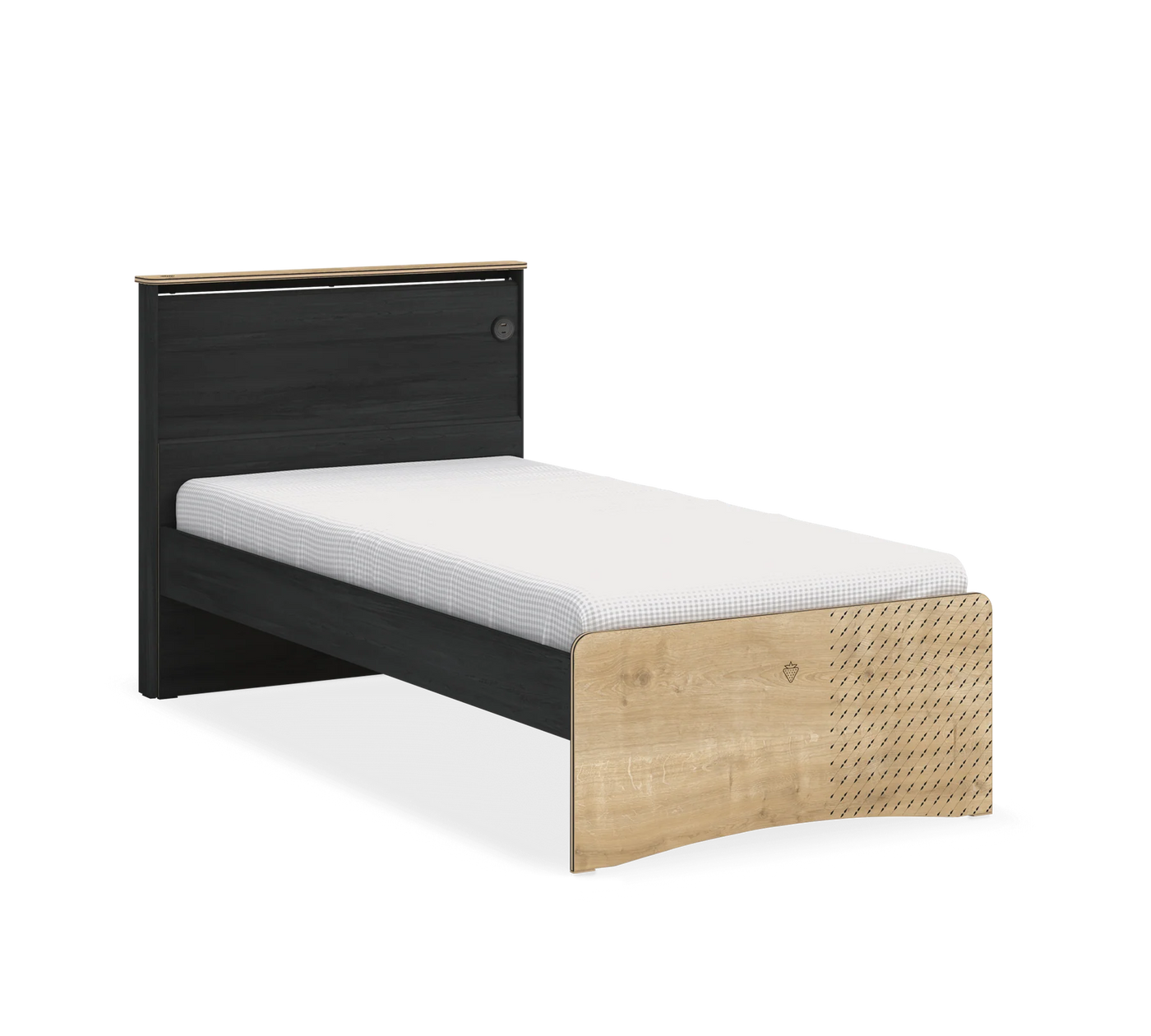 Lit Black avec Tête de lit Smart (120*200 cm)