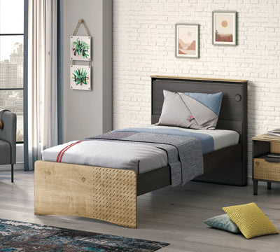 Lit Black avec Tête de lit Smart (120*200 cm)