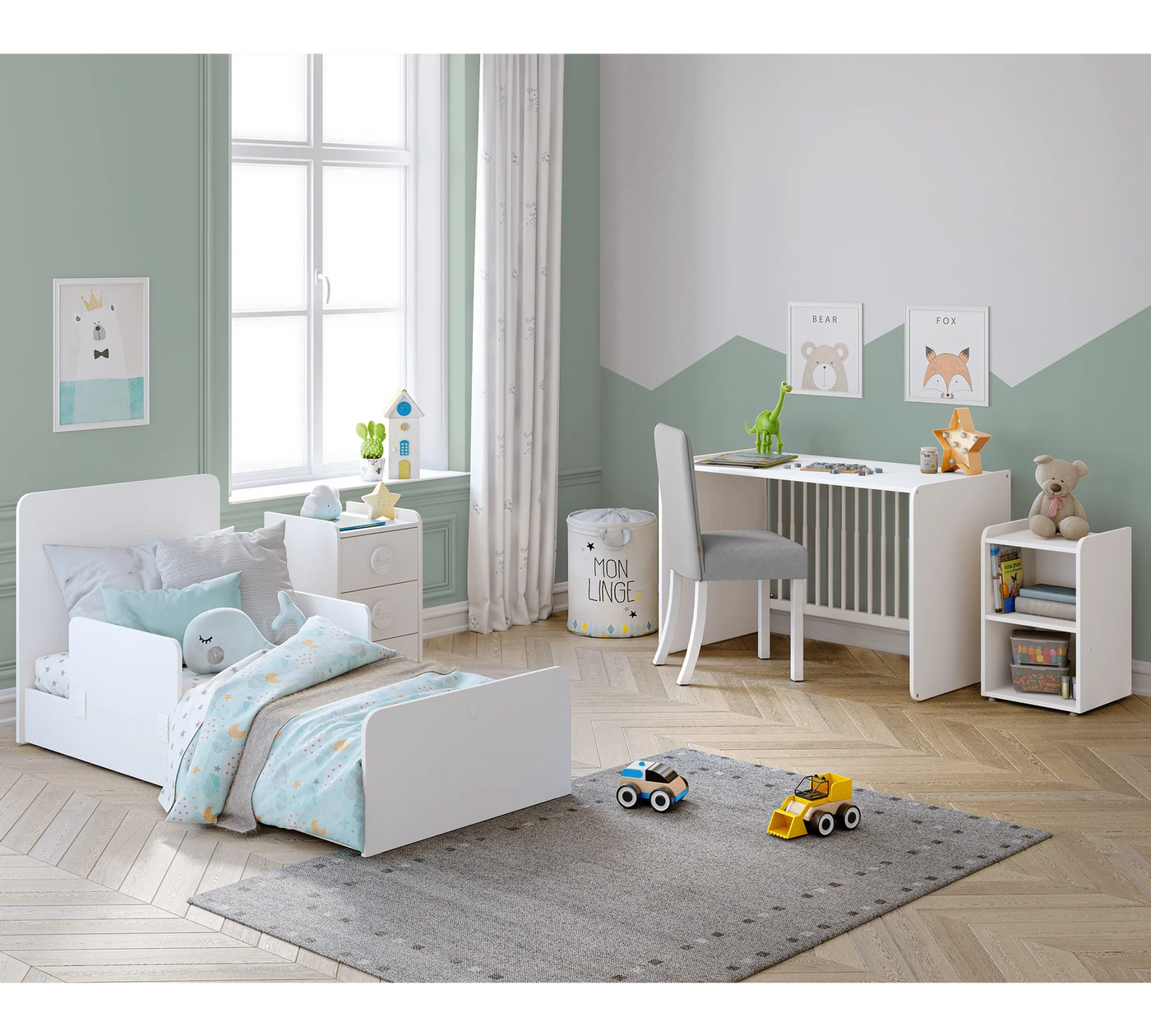 Lit évolutif Baby Cotton Swinging 70*115cm / 70*160cm