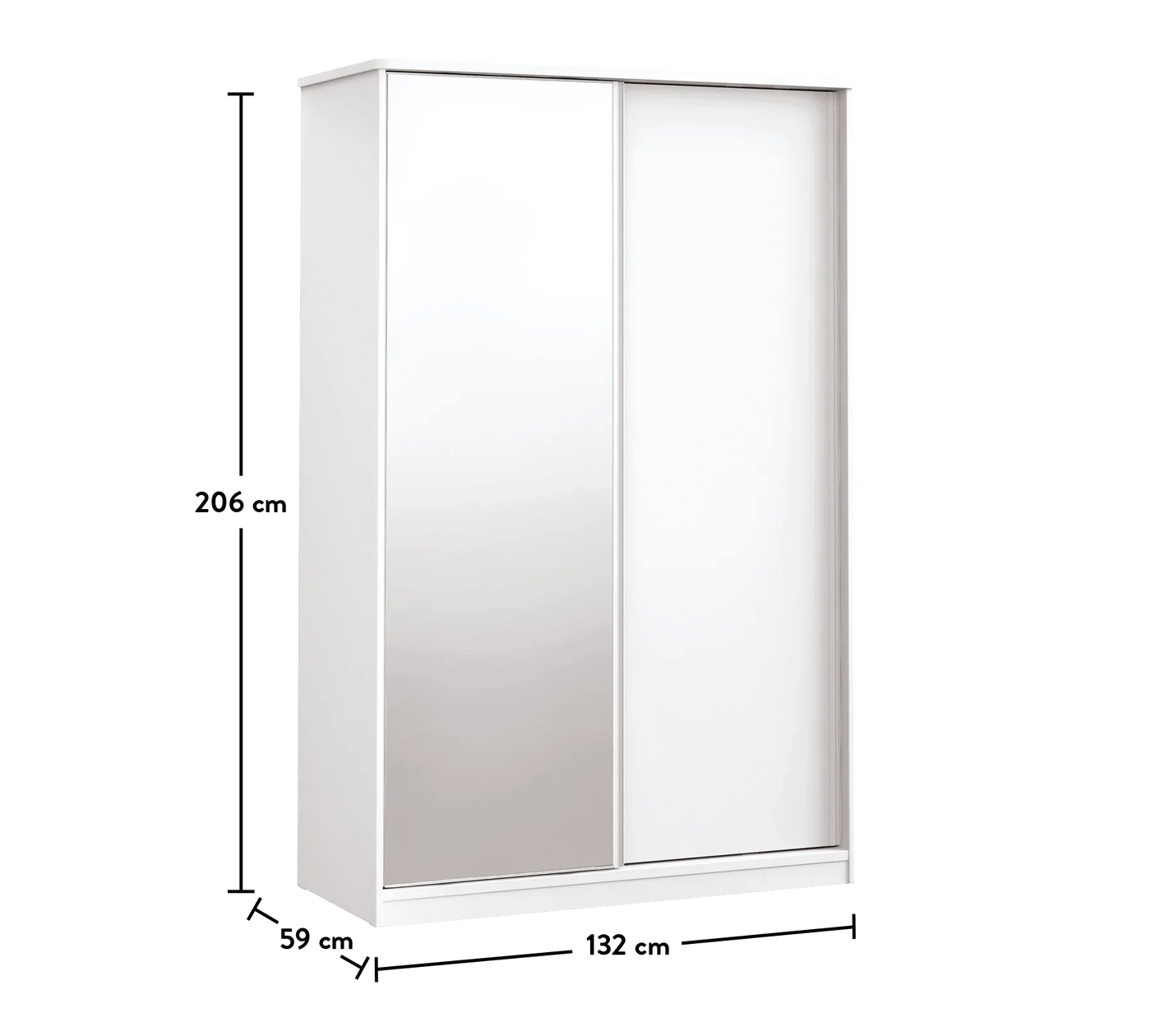 Armoire 2 portes coulissantes small White