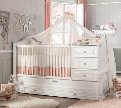 Romantic Lit Bebe Convertible (Avec Lit Tiroir) (80x180 cm)