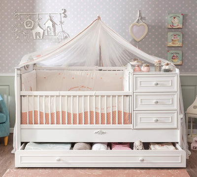 Romantic Lit Bebe Convertible (Avec Lit Tiroir) (80x180 cm)