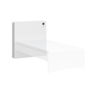 Tête de lit Smart white avec niches de rangement (100 cm)