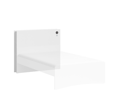 Tête de lit Smart white avec niches de rangement (120 cm)