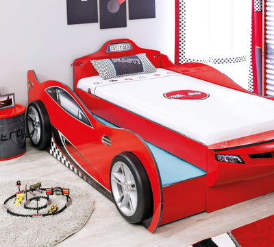 Lit Voiture Friend Rouge (90x190 cm) - (90x180 cm)