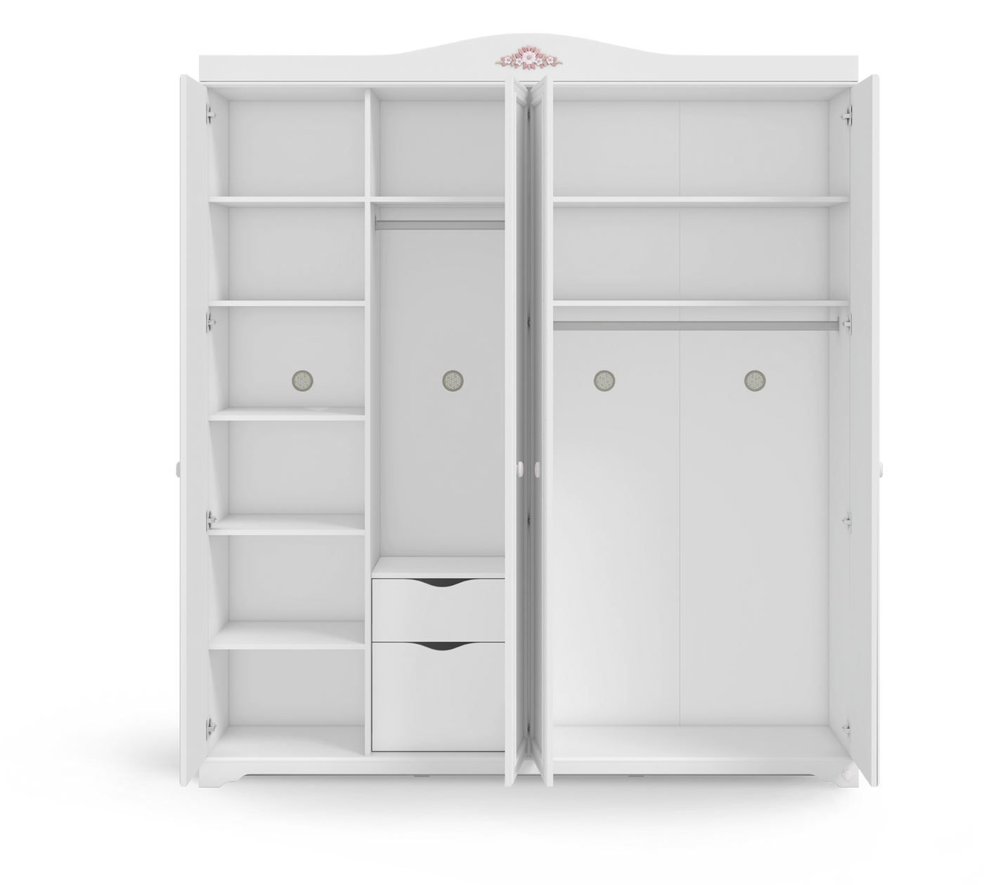 Armoire 4 Portes Rustik White