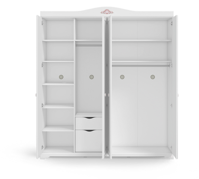 Armoire 4 Portes Rustik White