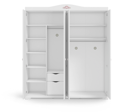 Armoire 4 Portes Rustik White