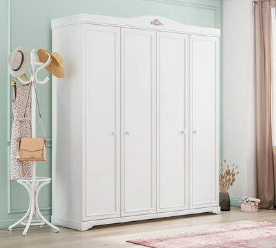 Armoire 4 Portes Rustik White