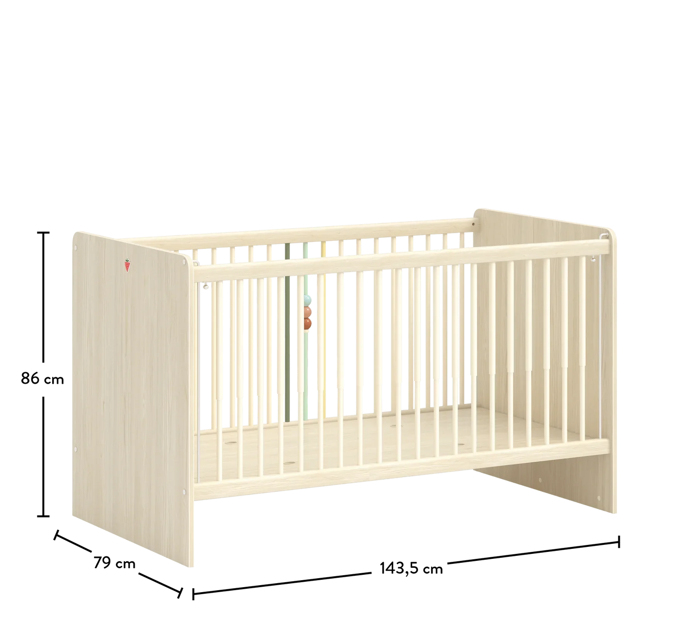 Lit Baby Montessori Naturel (70x140 cm)