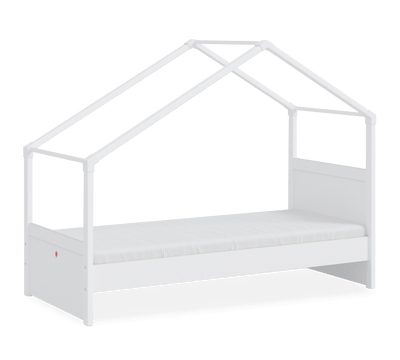 Lit Cabane avec tente Montessori White (90x200 cm)