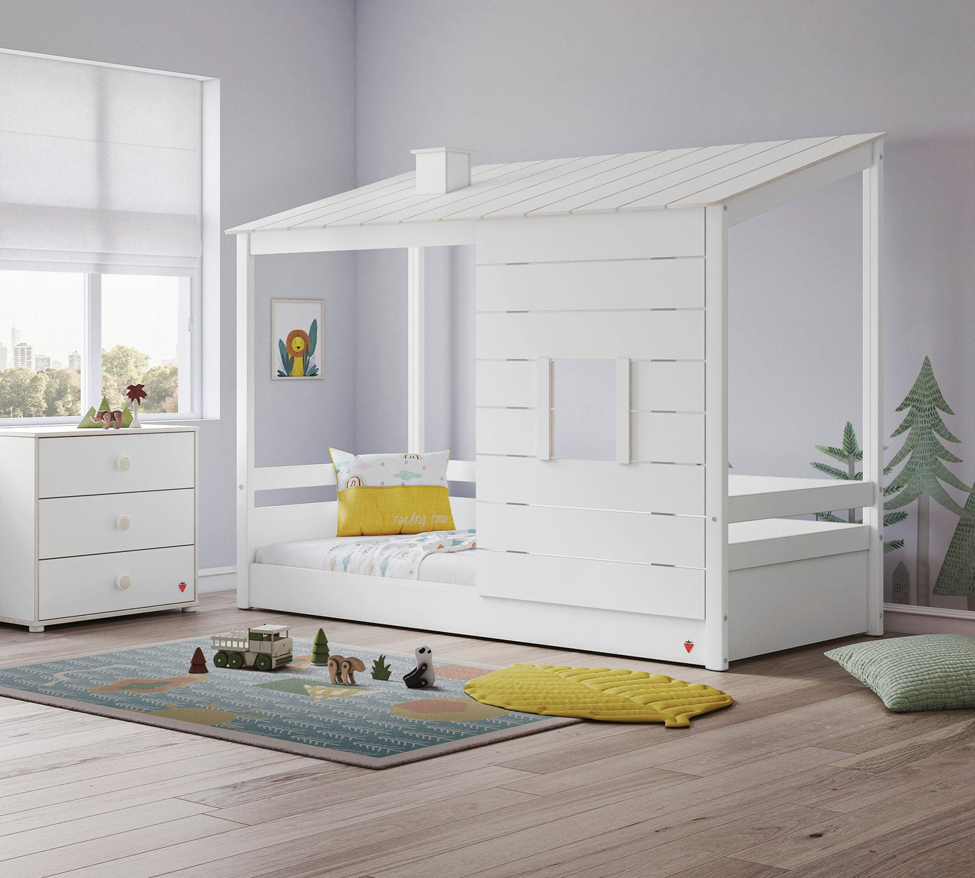 Lit Maisonnette Montessori White (90x200 cm)