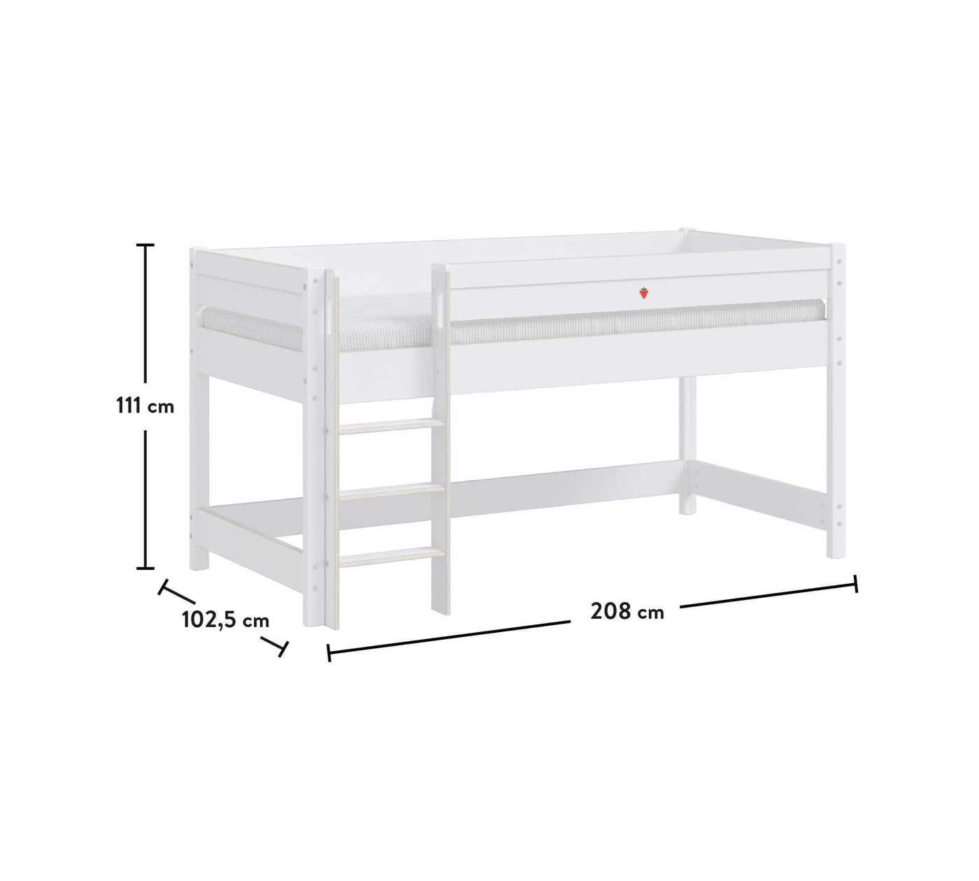 Lit Mezzanine Montessori White (90x200 cm)