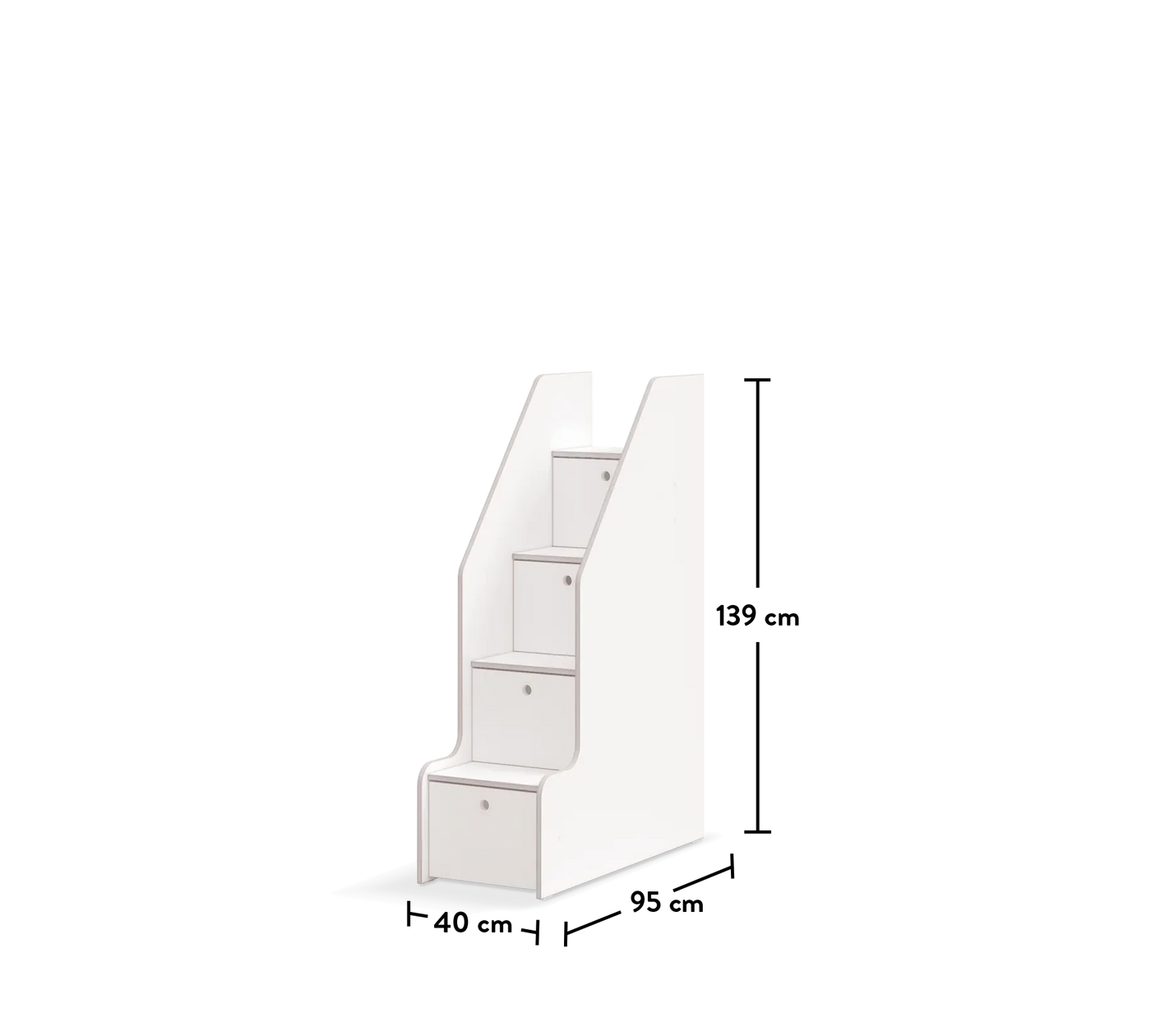 Escaliers avec rangement Studyo white