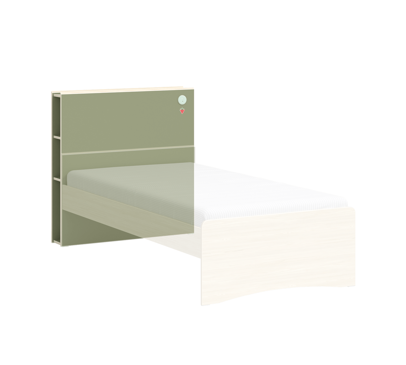 Tête de lit Smart Naturel avec niches de rangement (100 cm)