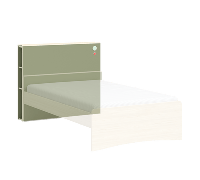 Tête de lit Smart Mocha avec niches de rangement (120 cm)